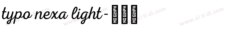 typo nexa light字体转换